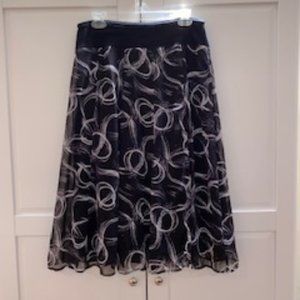 JM Collection Black & White Skirt, Size 10